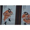 Image 8 : A SET FAMILLE ROSE WARRIOR PORCELAIN PANEL QING DYNASTY.