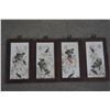 Image 1 : A SET FAMILLE VERTE PORCELAIN PANEL QING DYNASTY.