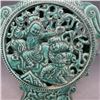 Image 3 : A GREEN TWIN PHOENIX MOON FLASK MING DYNASTY.