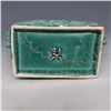 Image 5 : A GREEN TWIN PHOENIX MOON FLASK MING DYNASTY.