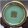 Image 6 : A YELLOW GROUND FAMILLE VERET VASE QIANLONG MARK 17TH/C.