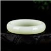 Image 3 : A NATURAL WHITE JADE BANGLE.