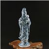Image 3 : A BLUE & WHITE QUEEN STATUE QING DYNASTY.