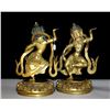 Image 3 : A RARE PAIR GILT BRONZE BUDDHA FIGURE MING DYNASTY.