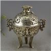 Image 3 : A SILVER DRAGON CENSER QING DYNASTY.