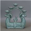 Image 1 : A SKY BLUE PORCELAIN SHEEP LAMP STAND MING DYNASTY.