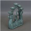 Image 2 : A SKY BLUE PORCELAIN SHEEP LAMP STAND MING DYNASTY.