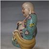 Image 2 : A PORCELAIN ENAMEL BUDDHA FIGURE QING DYNASTY.