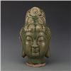 Image 1 : A CELADON PORCELAIN BUDDHA HEAD STATUE MING DYNASTY.