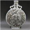 Image 1 : A WHITE DRAGON MOON FLASK MING DYNASTY.