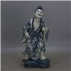 Image 1 : A BLUE & WHITE PORCELAIN BUDDHA FIGURE QING DYNASTY.