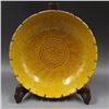 Image 1 : A YELLOW LOTUS PLATE HONGZHI MARK 14TH/C.