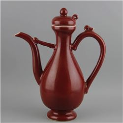 A OX-BLOOD TEAPOT MING DYNASTY.