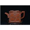 Image 1 : A BROWN NETWORK ZISHA TEAPOT YIXING.