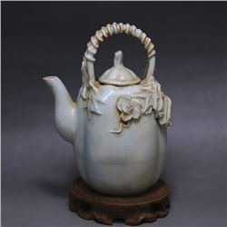 A WHITE BELL PEPPER TEAPOT SONG DYNASTY 10TH/C.