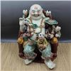 Image 2 : A PORCELAIN ENAMEL BUDDHA FIGURE QING DYNASTY.