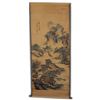 Image 1 : A INK & COLOR FAMILLE VERTE PAINTING QING DYNASTY.