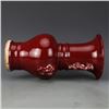 Image 3 : A RED GLAZED DOUBLE EAR VASE MING DYNASTY.