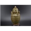 Image 1 : A CELADON FIVE-TUBE JAR MING DYNASTY.