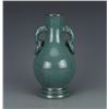 Image 1 : A GREEN GLAZED DOUBLE HANDLE VASE MING DYNASTY.