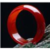 Image 1 : A NATURAL RED AGATE JADE BANGLE.