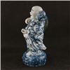 Image 2 : A BLUE & WHITE PORCELAIN BUDDHA FIGURE QING DYNASTY.