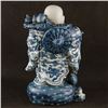 Image 3 : A BLUE & WHITE PORCELAIN BUDDHA FIGURE QING DYNASTY.