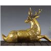 Image 3 : A GILT BRONZE DEER STATUE QING DYNASTY.