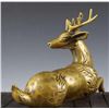 Image 7 : A GILT BRONZE DEER STATUE QING DYNASTY.