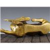 Image 8 : A GILT BRONZE DEER STATUE QING DYNASTY.