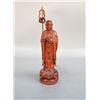 Image 1 : A WOOD CARVED TANGS-MONK BUDDHA STATUE QING DYNASTY.