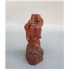 Image 2 : A WOOD CARVED BODHIDHARMA BUDDHA STATUE QING DYNASTY.
