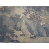 Image 2 : A RARE INK & COLOR FAMILLE VERTE PAINTING QING DYNASTY.
