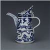 Image 1 : A BLUE & WHITE DRAGON & PHOENIX TEAPOT MING DYNASTY.