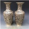 Image 2 : A PAIR SILVER DRAGON VASE QIANLONG MARK 17TH/C.