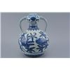 Image 2 : A BLUE & WHITE DOUBLE HANDLE VASE XUANDE MARK 14TH/C.
