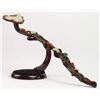 Image 2 : A BRONZE INLAID & WHITE JADE RUYI STATUE QING DYNASTY.