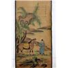 Image 3 : A INK & COLOR FAMILLE VERTE PAINTING QING DYNASTY.