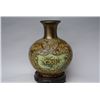 Image 1 : A BROWN GILT FLOWER VASE MING DYNASTY.