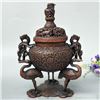Image 1 : A BRONZE CRANE & DRAGOPN CENSER XUANDE MARK 14TH/C.