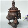 Image 2 : A BRONZE CRANE & DRAGOPN CENSER XUANDE MARK 14TH/C.