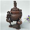 Image 3 : A BRONZE CRANE & DRAGOPN CENSER XUANDE MARK 14TH/C.