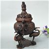 Image 4 : A BRONZE CRANE & DRAGOPN CENSER XUANDE MARK 14TH/C.