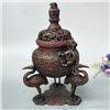 Image 6 : A BRONZE CRANE & DRAGOPN CENSER XUANDE MARK 14TH/C.