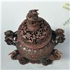 Image 7 : A BRONZE CRANE & DRAGOPN CENSER XUANDE MARK 14TH/C.