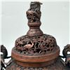 Image 8 : A BRONZE CRANE & DRAGOPN CENSER XUANDE MARK 14TH/C.