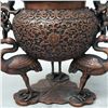 Image 9 : A BRONZE CRANE & DRAGOPN CENSER XUANDE MARK 14TH/C.