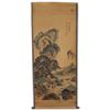 Image 1 : A INK & COLOR FAMILLE VERTE PAINTING QING DYNASTY.