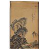 Image 3 : A INK & COLOR FAMILLE VERTE PAINTING QING DYNASTY.
