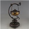 Image 1 : A BRONZE GILDED DRAGON CENSER & STAND QIANLONG MARK 17TH/C.